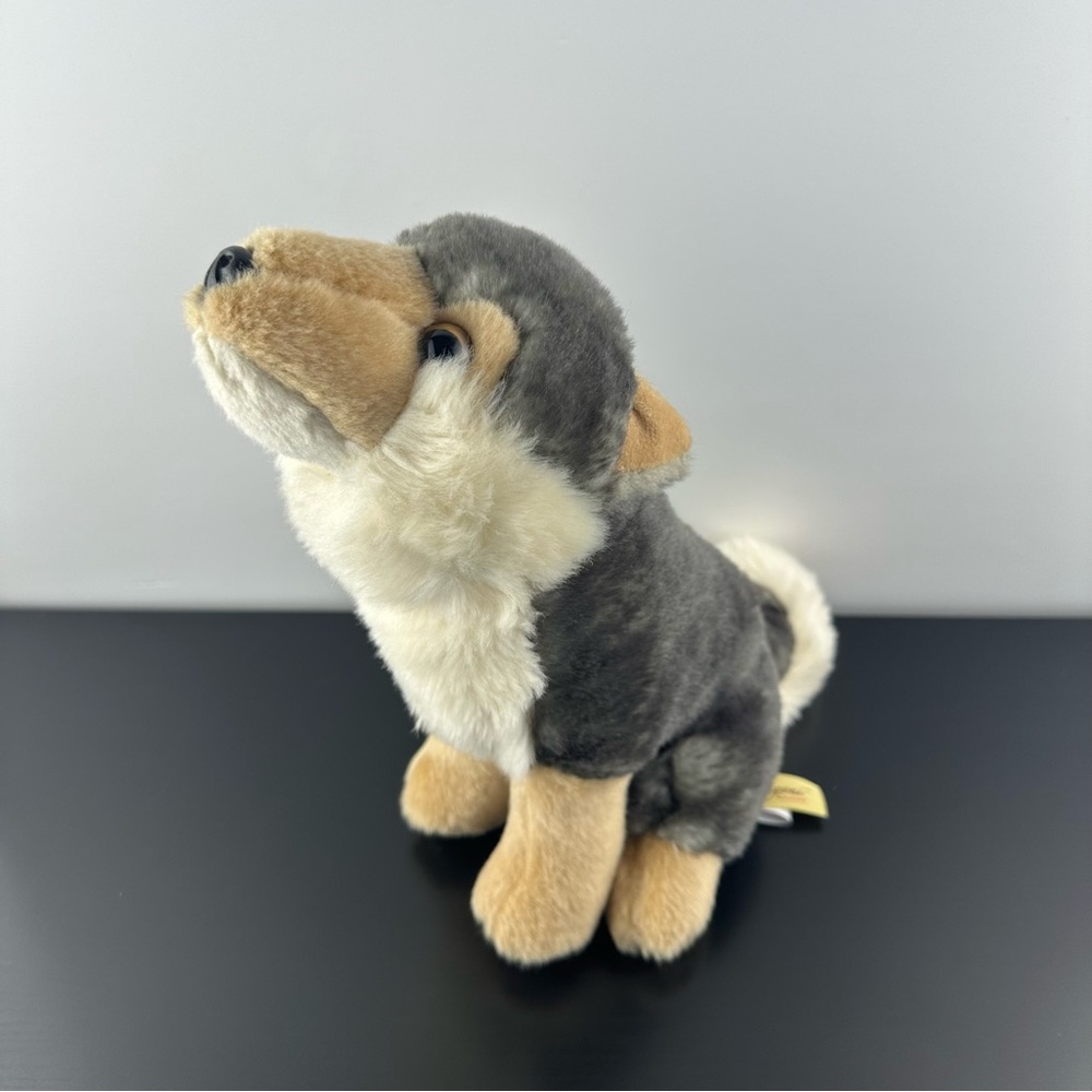 Aurora Miyoni Realistic Sitting Wolf 10” Plush Stuffed Animal Toy